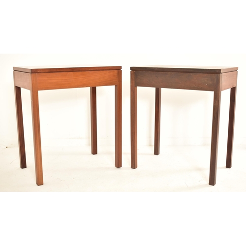 137 - British Modern Design - A pair of retro mid 20th century British furniture teak side occasional tabl... 