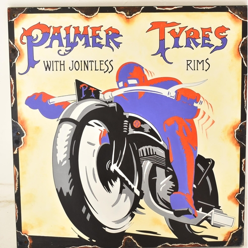 146 - Palmer Tyres - A contemporary oil on board artists impression painting of a vintage enamel advertisi... 