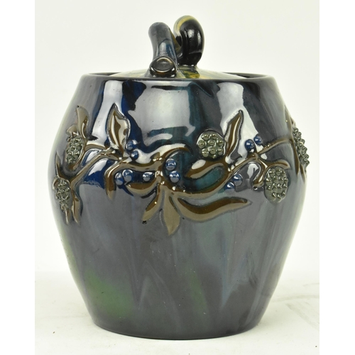 183 - Sir Edmund Harry Elton - Elton Ware Pottery, Clevedon - Two studio art pottery glazed lidded tobacco... 