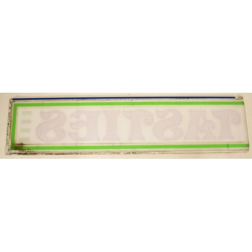 185 - A large 20th century fairground / funfair acrylic food stall sign. The sign of rectangular form with... 