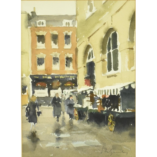 19 - John Yardley (b. 1943) - A vintage 20th century watercolour on paper painting entitled 'Mobile Stall... 