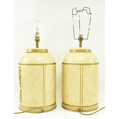 219 - Tindle Lighting, London - a pair of contemporary high end design tole desk table lamps lights in the... 