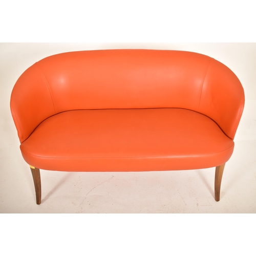 235 - Manner of Ole Wanscher - A contemporary designer Danish influenced two seater sofa settee. The sofa ... 