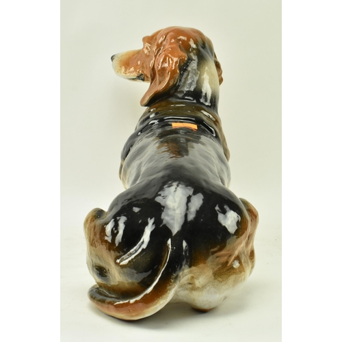 24 - A large retro 20th century 1960s Italian glazed ceramic figurine of a Dachshund dog. Modelled in a s... 