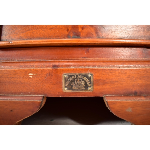 279 - Ancient Mariners Furniture - A pair of vintage late 20th century mahogany bedside chests in the mann... 