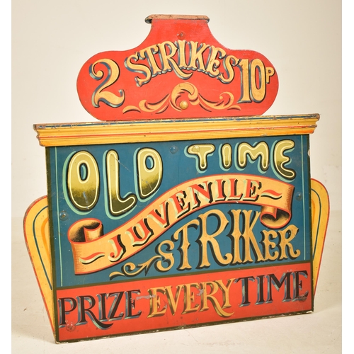 3 - Old Time Juvenile Striker - A vintage 20th century fairground / funfair amusement park hand painted ... 