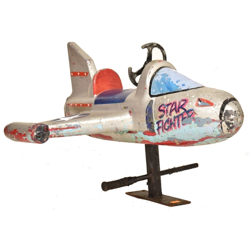 34 - Fighter Jet Juvenile Ride - A 20th century 1970s juvenile fairground / funfair carousel ride in the ... 