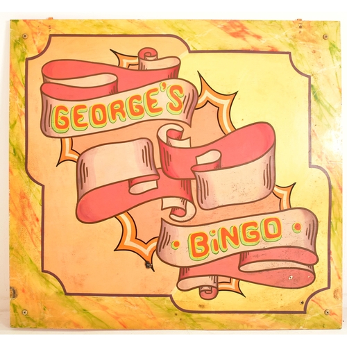 44 - George's Bingo - A large vintage 20th century hand painted fairground / funfair amusement park sign.... 