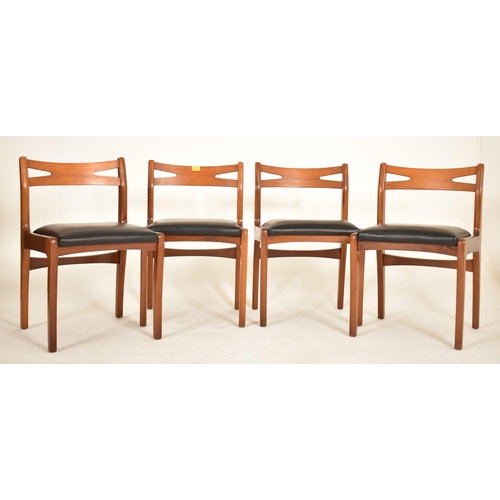 441 - Nathan Furniture - A set of four retro mid 20th century British design dining chairs. Each chair hav... 