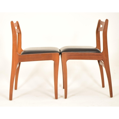 441 - Nathan Furniture - A set of four retro mid 20th century British design dining chairs. Each chair hav... 