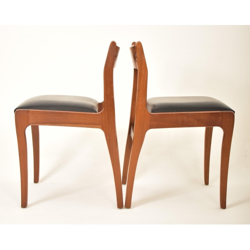 441 - Nathan Furniture - A set of four retro mid 20th century British design dining chairs. Each chair hav... 