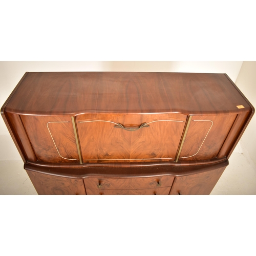 446 - Beautility - A mid 20th century Art Deco revival walnut cocktail cabinet / sideboard credenza. The s... 