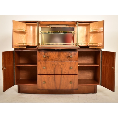 446 - Beautility - A mid 20th century Art Deco revival walnut cocktail cabinet / sideboard credenza. The s... 