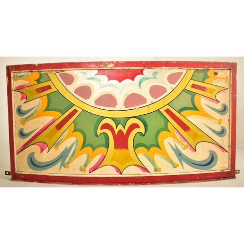 455 - Fred Fowle - A vintage 20th century fairground / funfair hand painted curved panel for the Waltzer. ... 