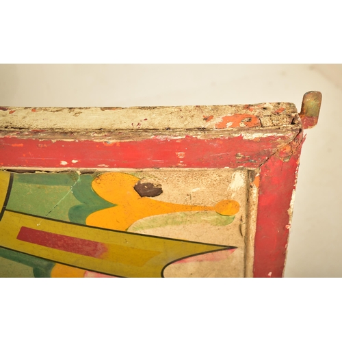 455 - Fred Fowle - A vintage 20th century fairground / funfair hand painted curved panel for the Waltzer. ... 