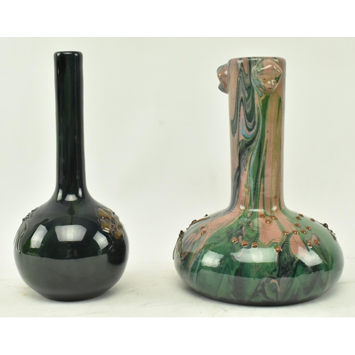 456 - Sir Edmund Harry Elton - Elton Ware Pottery, Clevedon - Three studio art pottery glazed squat form v... 