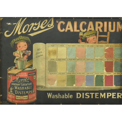 46 - Morses Calcarium - A vintage early 20th century point of sale carded advertising shop display sign f... 