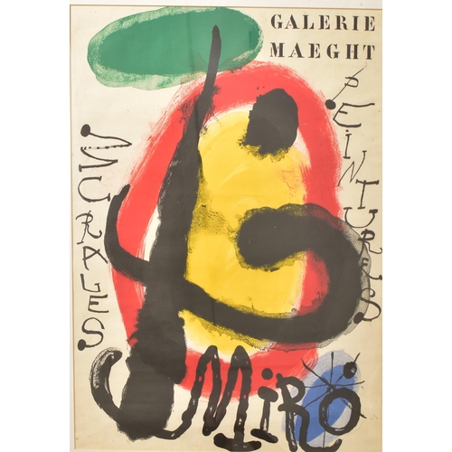 51 - Joan Miro (1893-1983) - A vintage 20th century advertising poster for Miro's artwork exhibition at G... 