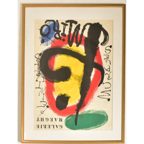 51 - Joan Miro (1893-1983) - A vintage 20th century advertising poster for Miro's artwork exhibition at G... 