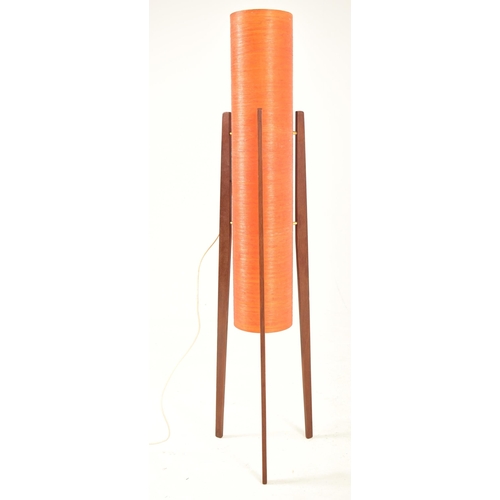 7 - Rocket Lamp - A retro 1960s Space Age teak wood and acrylic floor standing lamp / standard light. th... 