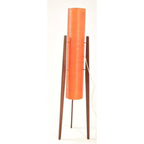 7 - Rocket Lamp - A retro 1960s Space Age teak wood and acrylic floor standing lamp / standard light. th... 