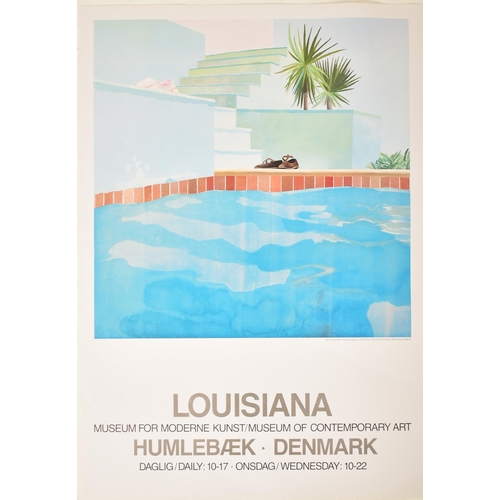71 - David Hockney (British, b. 1937) - A vintage offset lithograph exhibition poster titled ' Louisiana ... 