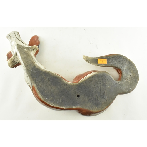 8 - Jennie Hale (British) - A large 20th century crackle glazed ceramic sculpture of a fox. The fox figu... 