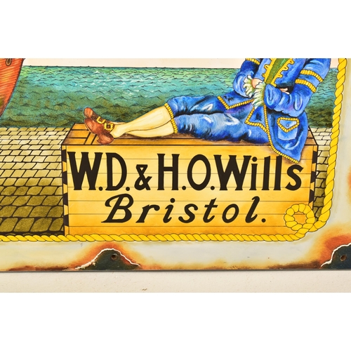 81 - Wills - A contemporary oil on board artists impression painting of a vintage enamel advertising sign... 