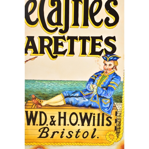 81 - Wills - A contemporary oil on board artists impression painting of a vintage enamel advertising sign... 