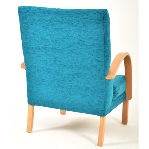 85 - Parker Knoll - A vintage 20th century Art Deco beech framed easy lounge chair / armchair. The chair ... 
