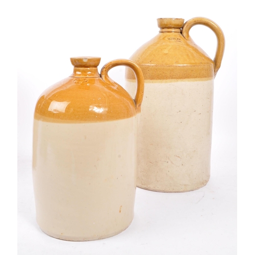 115 - Local Bristol Interest - A collection of salt glaze stoneware breweriana jugs and cask. The collecti... 