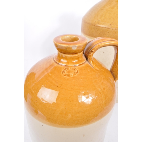 115 - Local Bristol Interest - A collection of salt glaze stoneware breweriana jugs and cask. The collecti... 