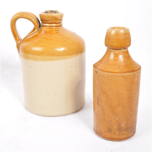 115 - Local Bristol Interest - A collection of salt glaze stoneware breweriana jugs and cask. The collecti... 