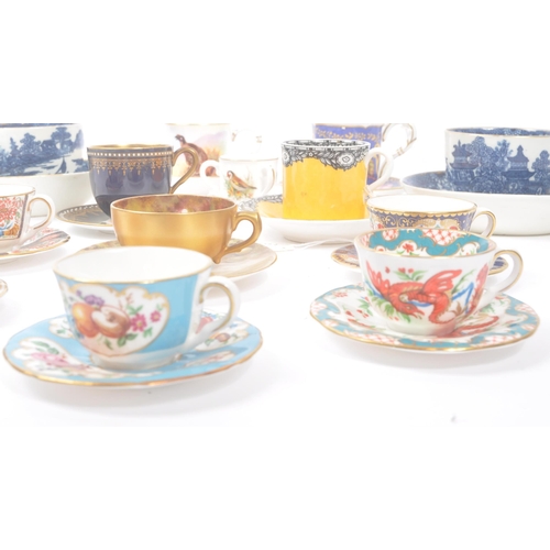 139 - Royal Worcester - A collection of china porcelain demitasse and miniature cabinet teacups and saucer... 