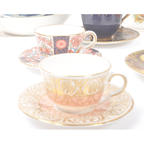 139 - Royal Worcester - A collection of china porcelain demitasse and miniature cabinet teacups and saucer... 