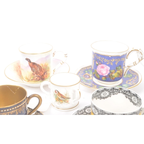 139 - Royal Worcester - A collection of china porcelain demitasse and miniature cabinet teacups and saucer... 