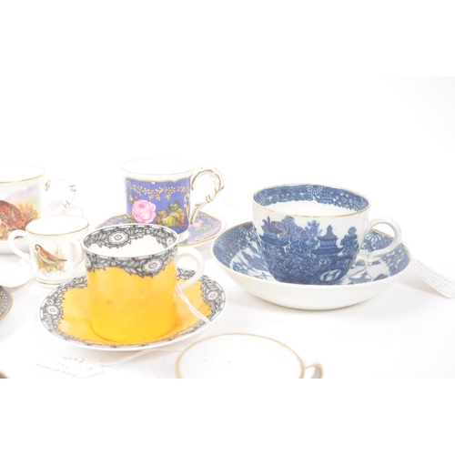 139 - Royal Worcester - A collection of china porcelain demitasse and miniature cabinet teacups and saucer... 