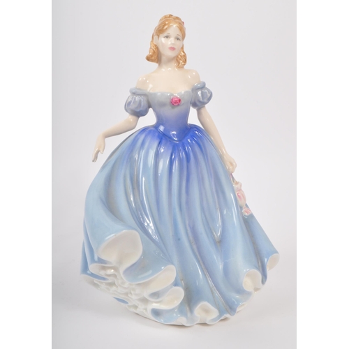 145 - Royal Doulton - Two 20th Century china porcelain figurines Royal Doulton Classics figure of the year... 