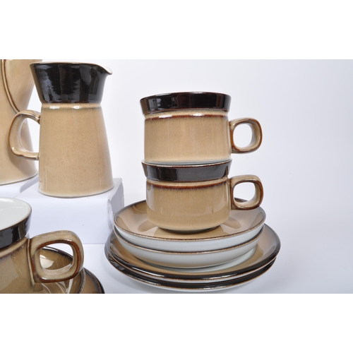 148 - Denby Pottery - A 20th Century 1980s porcelain stoneware 'Country Cuisine' design coffee / tea servi... 