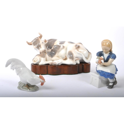 150 - Royal Copenhagen - Danish Design - A collection of vintage porcelain table ware ornaments. Comprisin... 