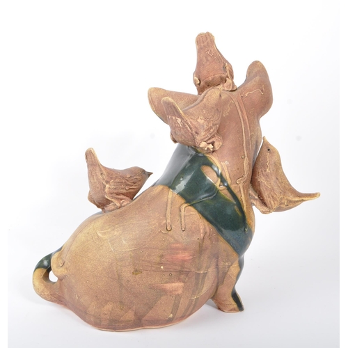 151 - John Bourdeaux Pottery - Made in the Isles of Scilly - A contemporary pottery / ceramic pig figure w... 