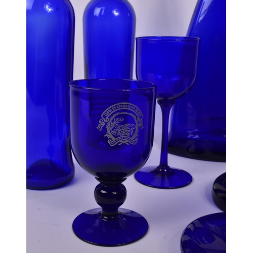 163 - A collection of 20th century Bristol and other cobalt blue glass. The collection to include a select... 