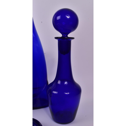 163 - A collection of 20th century Bristol and other cobalt blue glass. The collection to include a select... 