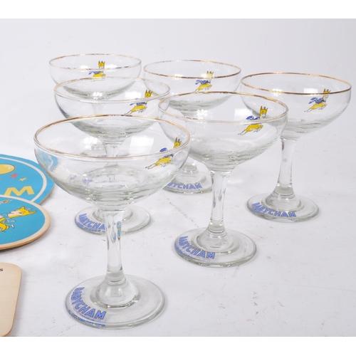 17 - Babycham - Perry alcoholic drink - A collection of twelve vintage 20th century Babycham drinking gla... 