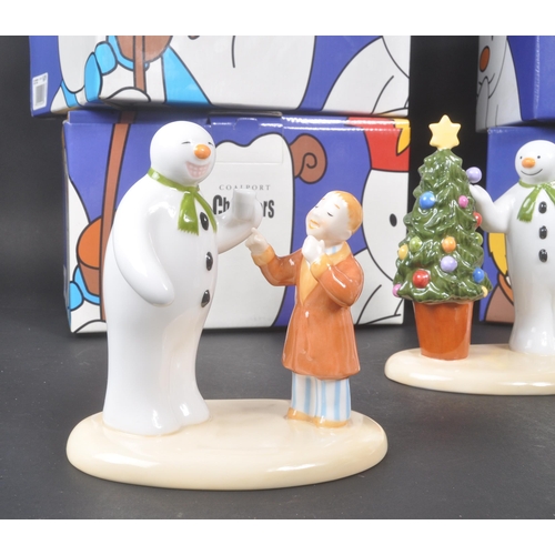 171 - Coalport Characters - The Snowman - A collection of four porcelain china figurines. Comprising of to... 