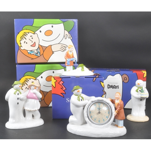 175 - Coalport Characters - The Snowman - A collection of four contemporary porcelain china figurines. To ... 