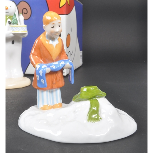 175 - Coalport Characters - The Snowman - A collection of four contemporary porcelain china figurines. To ... 