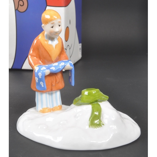 175 - Coalport Characters - The Snowman - A collection of four contemporary porcelain china figurines. To ... 