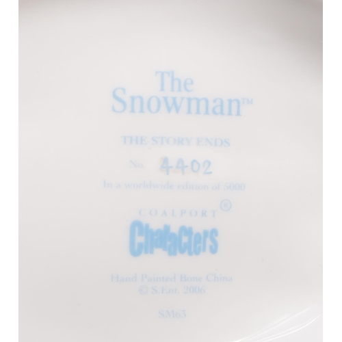 175 - Coalport Characters - The Snowman - A collection of four contemporary porcelain china figurines. To ... 