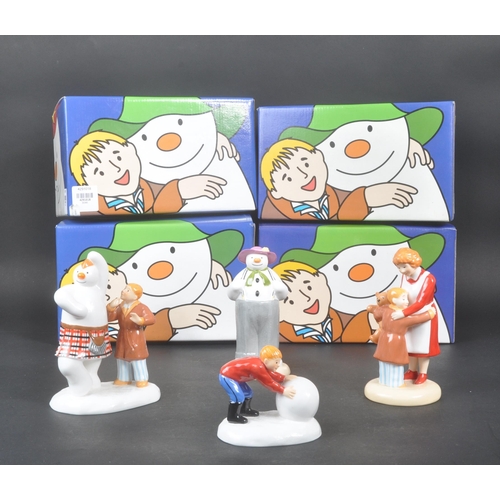 177 - Coalport Characters - The Snowman - A collection of four contemporary porcelain china figurines. To ... 